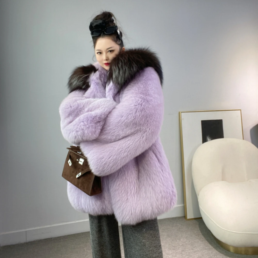 Crown Silver Fox White Fox Fox Fur Ladies Hooded Mid-Length Fur Coat fur coat women winter coat
Crown Silver Fox White Fox Fox Fur Ladies Hooded Mid-Length Fur Coat fur coat women winter coat