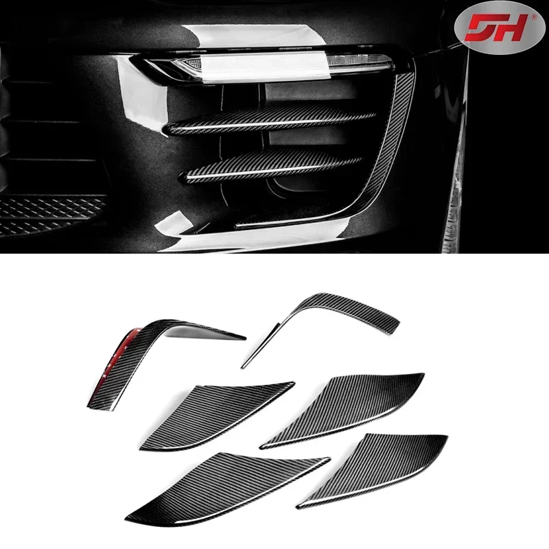 

6pcs Car Front Bumper Fog Light Cover Grille trim cover headlights covers for Porsche macan 2014-2017