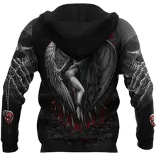 

Reaper crânio anjo e demônio 3d em todo o outono impresso homem hoodies unisex casual zip pulôver streetwear sudadera hombre dw0