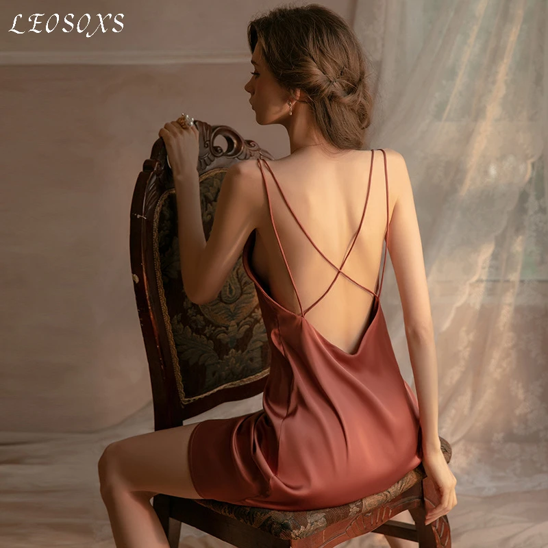 Sexy Sleepwear Satin Slip Nightdress Home Suit Sleepwear for Sleeping Women's Fantasy Nightwear Women's Pajamas Sexy Nightgowns
Sexy Sleepwear Satin Slip Nightdress Home Suit Sleepwear for Sleeping Women's Fantasy Nightwear Women's Pajamas Sexy Nightgowns