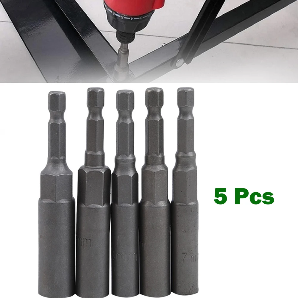 5pcs Hex Socket 6/7/8/9/10mm Drill Adapter Electric Screwdriver Nut Driver Tools For Pneumatic Screwdriver Hand Electric Drill
5pcs Hex Socket 6/7/8/9/10mm Drill Adapter Electric Screwdriver Nut Driver Tools For Pneumatic Screwdriver Hand Electric Drill