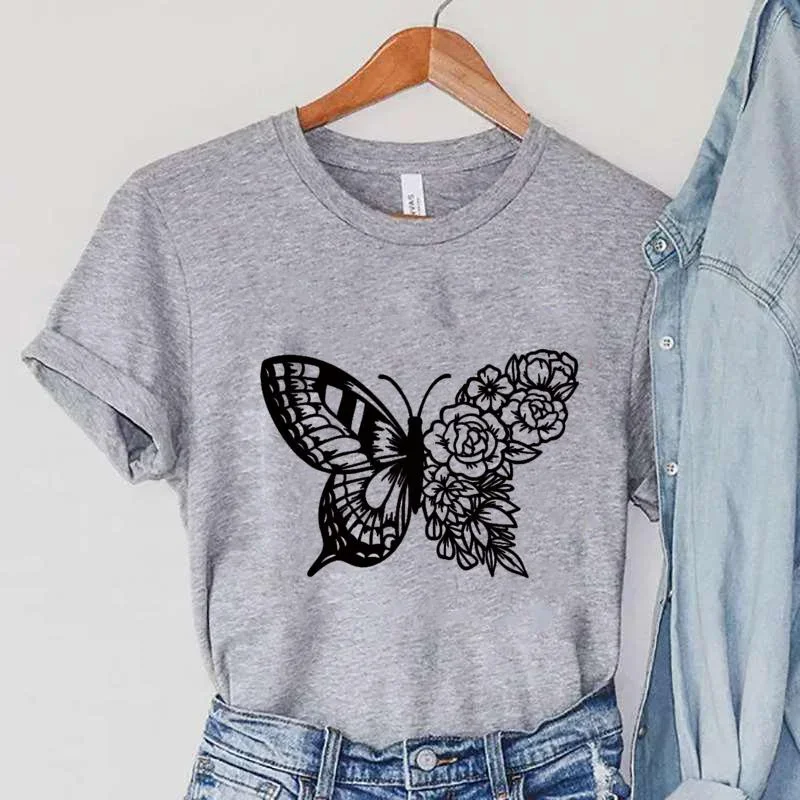 Funny Cute Butterfly Flower Pattern T-shirt Women's Casual Summer Round Neck Short Sleeve Shirt Butterfly Print T-shirt
Funny Cute Butterfly Flower Pattern T-shirt Women's Casual Summer Round Neck Short Sleeve Shirt Butterfly Print T-shirt