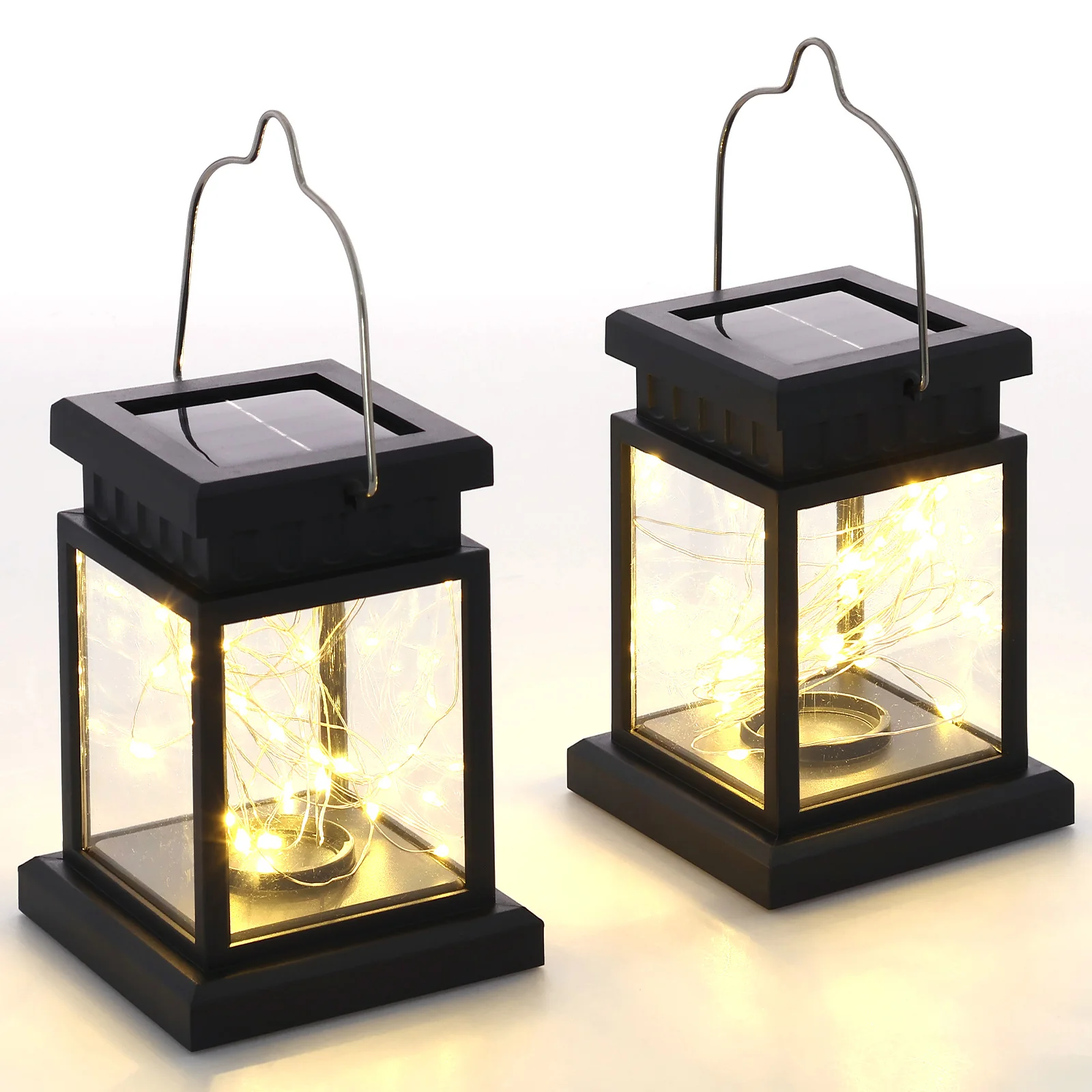 2Pcs Outdoor LED Solar Lantern Light IP44 Waterproof Hanging Solar Lantern Solar Ambiance Lamp with Hook Portable Solar String
2Pcs Outdoor LED Solar Lantern Light IP44 Waterproof Hanging Solar Lantern Solar Ambiance Lamp with Hook Portable Solar String