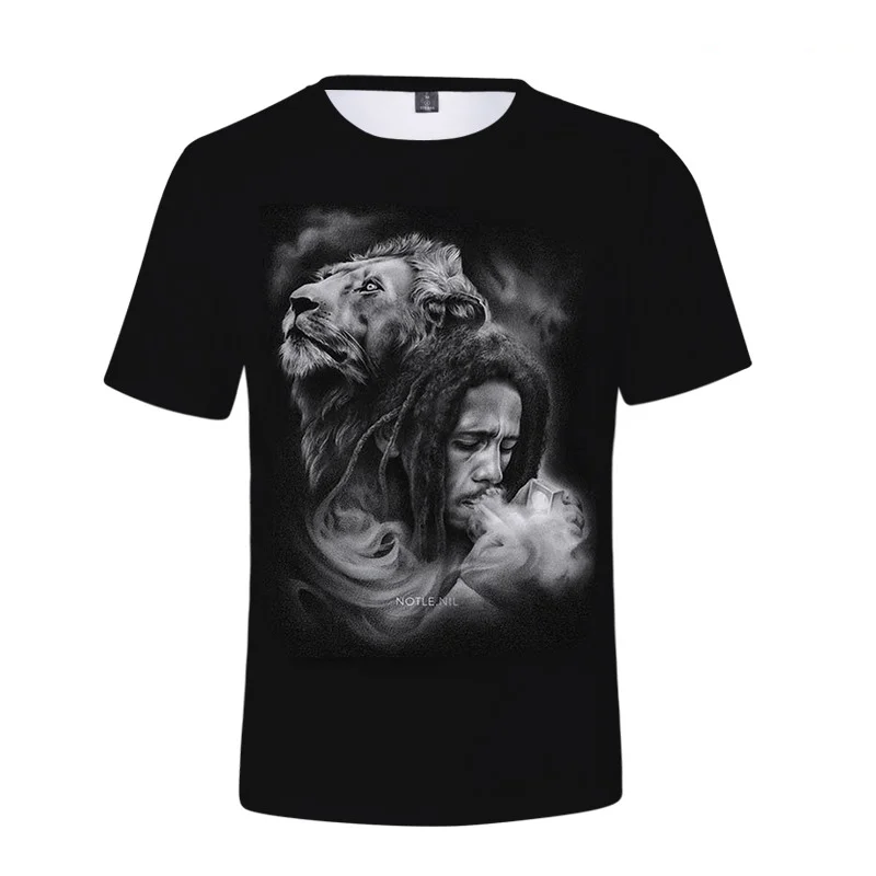 

2023 Hot Selling Classics New Bob Marley Printed T-shirt 3D T Shirt Cool Streetwear Fashion Reggae Music Oversized Tee Shirts