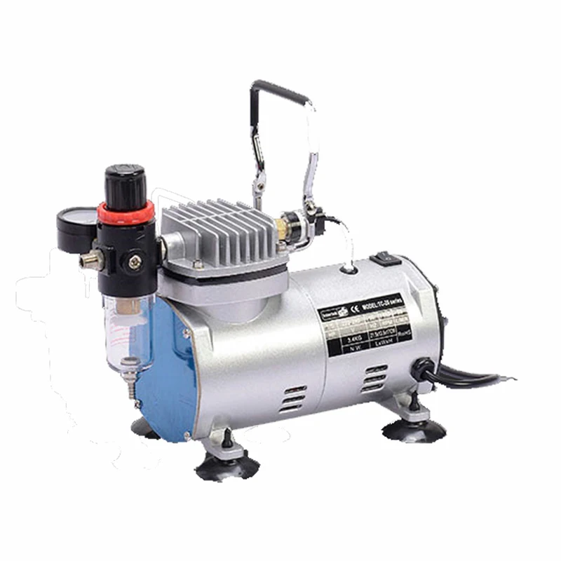 

TC-208 Mini Air Compressor 220V Ultra Quiet Oil-free Vacuum Pump Fully Enclosed Jet Pump Air Compressor Tool