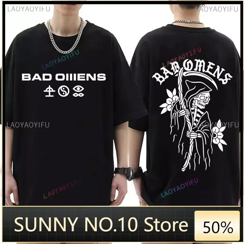 Футболка Bad omen band tour с американской музыкой, Мужская Готическая футболка в стиле рок
Футболка Bad omen band tour с американской музыкой, Мужская Готическая футболка в стиле рок