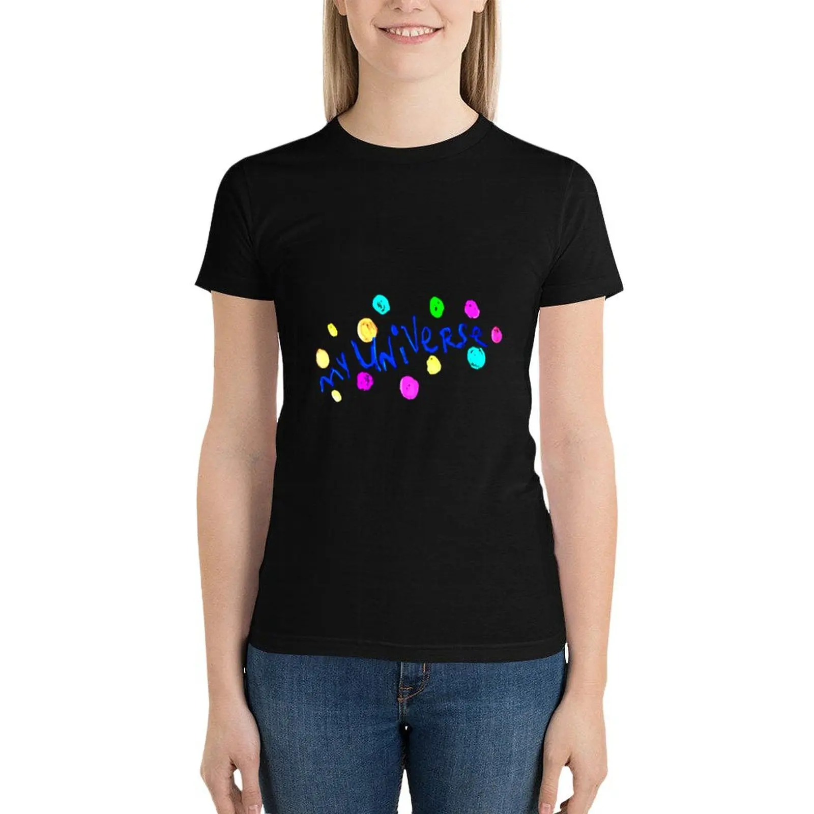 Colours My Universe T-Shirt summer tops shirts graphic tees western t shirts for Women
Colours My Universe T-Shirt summer tops shirts graphic tees western t shirts for Women