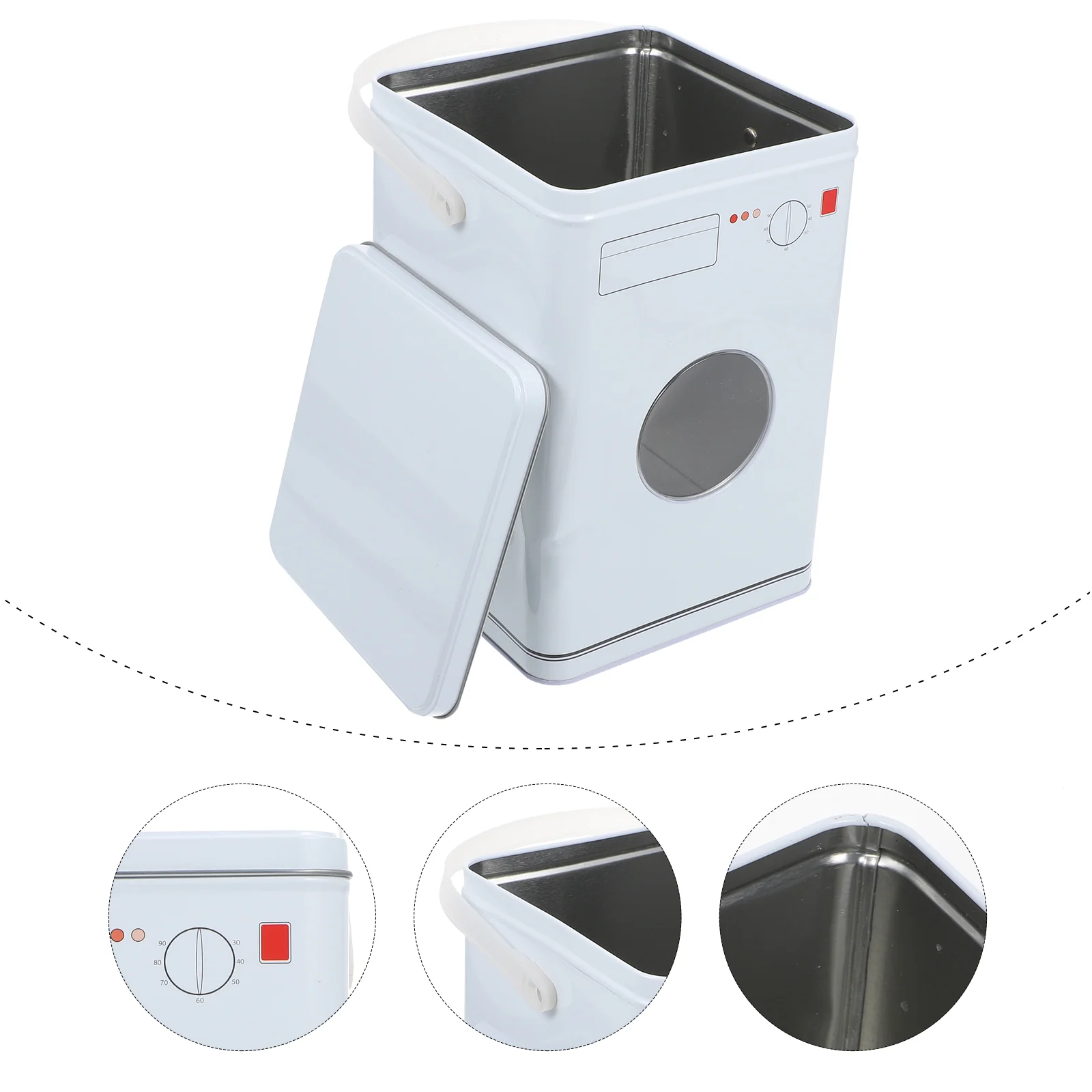 Multifunctional Washing Machine Shape Laundry Powder Storage Box Iron Laundry Beads Scent Booster Container With Handle
Multifunctional Washing Machine Shape Laundry Powder Storage Box Iron Laundry Beads Scent Booster Container With Handle
