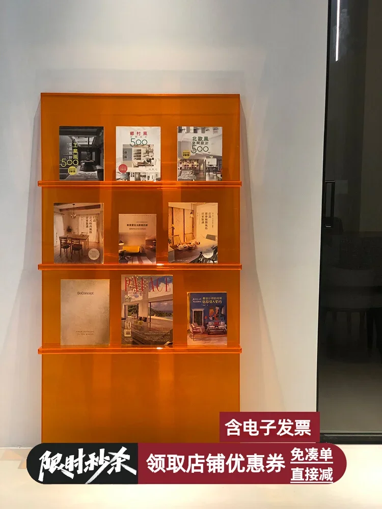 Customization simple modern bookshelf against the wall, blue orange acrylic storage magazine stand, net celebrity clothing store
Customization simple modern bookshelf against the wall, blue orange acrylic storage magazine stand, net celebrity clothing store
