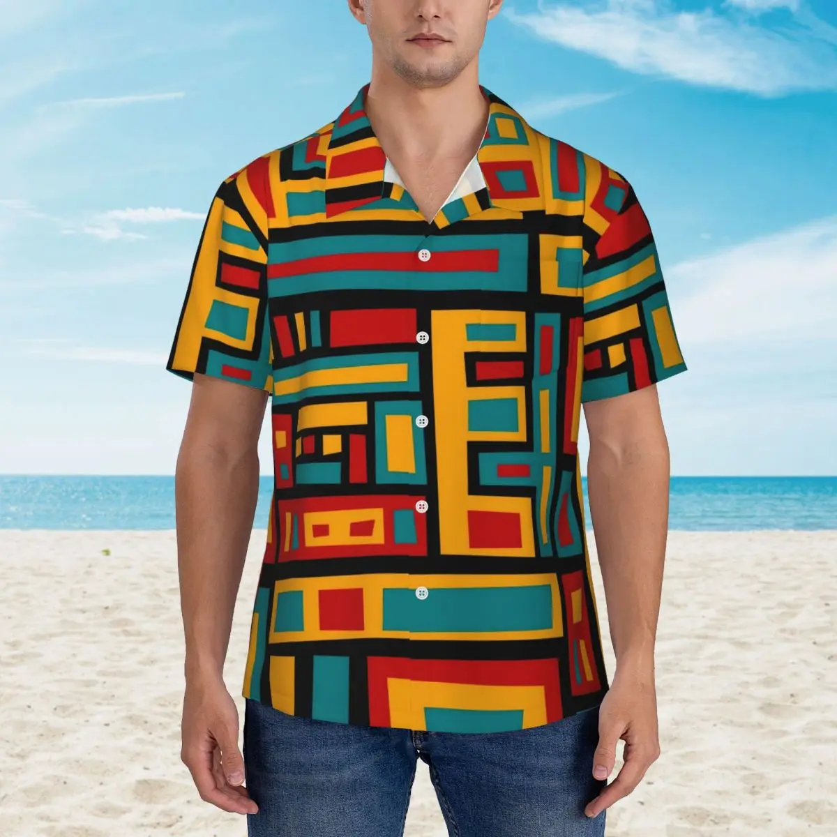 Colorful De Stijl Hawaiian Shirt Male Beach In The City Casual Shirts Short-Sleeved Harajuku Printed Trendy Oversize Blouses
Colorful De Stijl Hawaiian Shirt Male Beach In The City Casual Shirts Short-Sleeved Harajuku Printed Trendy Oversize Blouses