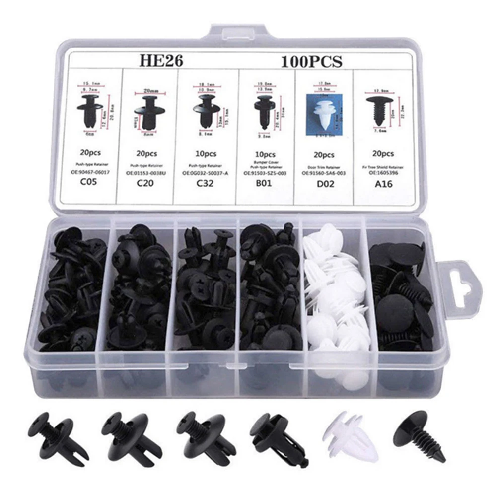 100pcs Boxed Buckle Car Universal Buckle Set Combination Car Nylon Buckle Bumper Auto Parts Interior Parts Auto Fasteners & Clip
100pcs Boxed Buckle Car Universal Buckle Set Combination Car Nylon Buckle Bumper Auto Parts Interior Parts Auto Fasteners & Clip