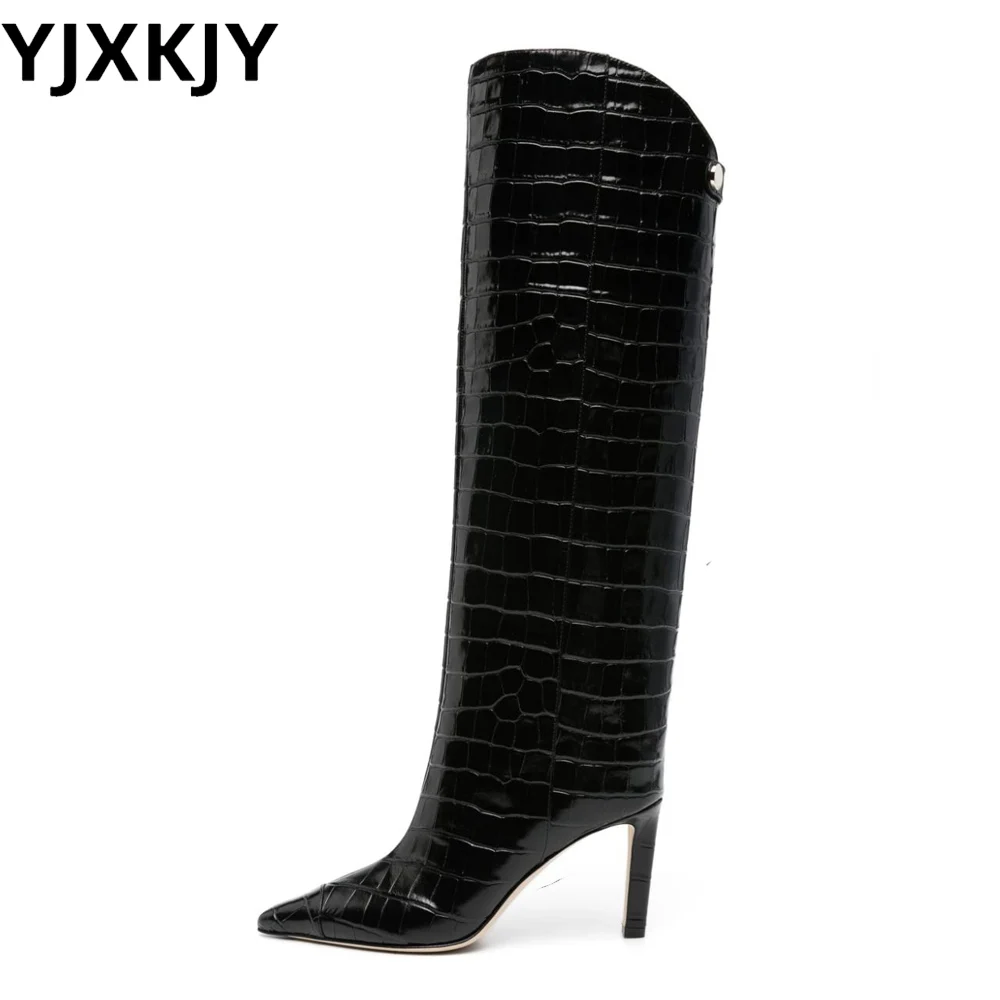 YJXKJY 2023 Autumn/Winter Crocodile stone pattern Women's European American Pointed Knee Drive Shoe Thin High Heel Knight Boots
YJXKJY 2023 Autumn/Winter Crocodile stone pattern Women's European American Pointed Knee Drive Shoe Thin High Heel Knight Boots
