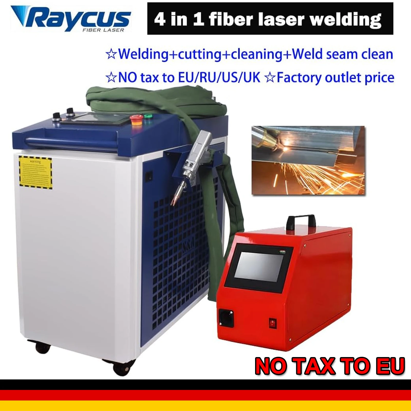 EU STOCK Raycus 1500W Laser welding machine Handheld laser welder machine Fiber laser welder machine for Metal Laser welder
EU STOCK Raycus 1500W Laser welding machine Handheld laser welder machine Fiber laser welder machine for Metal Laser welder
