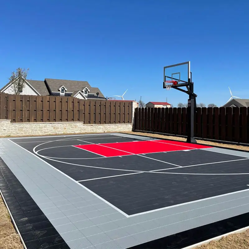 

Съемное Спортивное напольное покрытие Beable для мини баскетбольной площадки на открытом воздухе с логотипом на заказ с белыми линиями