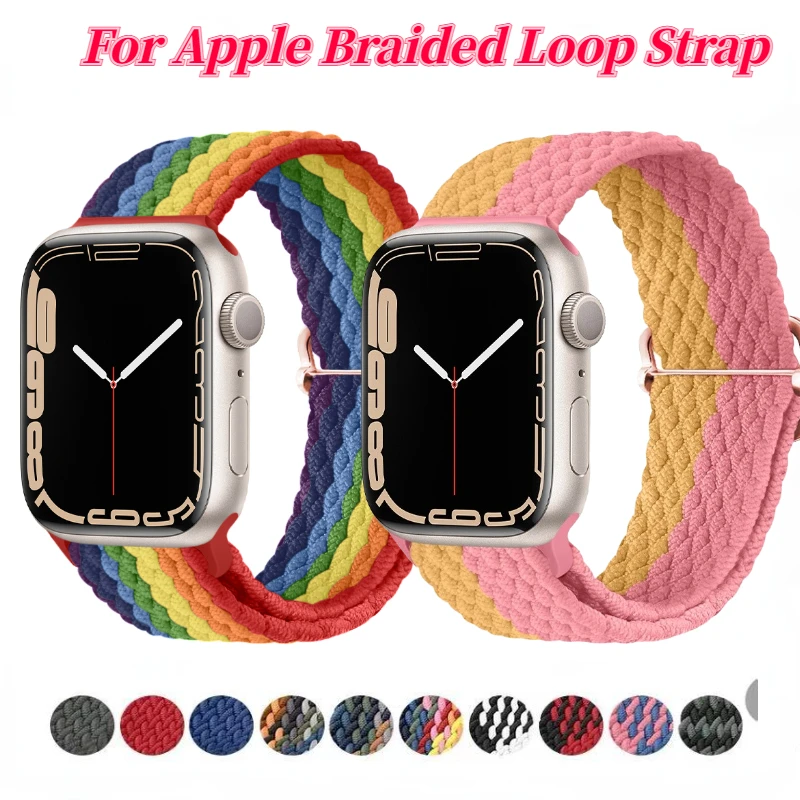 Nylon Braided Loop Strap For Apple Watch Ultra 8 7 49mm 45mm 41mm Elastic Braided Wristband For iWatch 6 5 4 3 SE 44mm 42mm 40mm
Nylon Braided Loop Strap For Apple Watch Ultra 8 7 49mm 45mm 41mm Elastic Braided Wristband For iWatch 6 5 4 3 SE 44mm 42mm 40mm