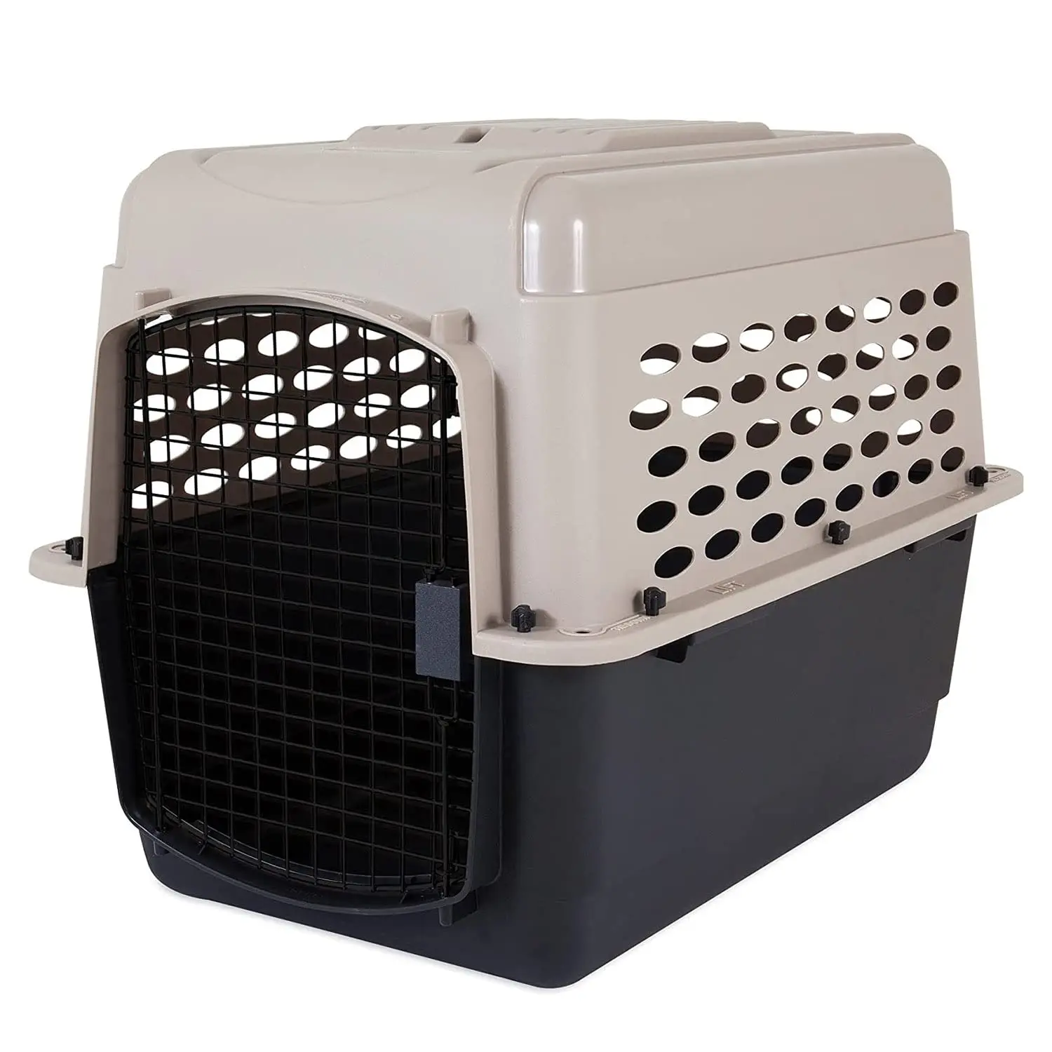 

Taupe & Black Dog Kennel: Portable Crate for Pets 30-50lbs (32.0"L x 22.5"W x 24.0"H - Kennel Only)