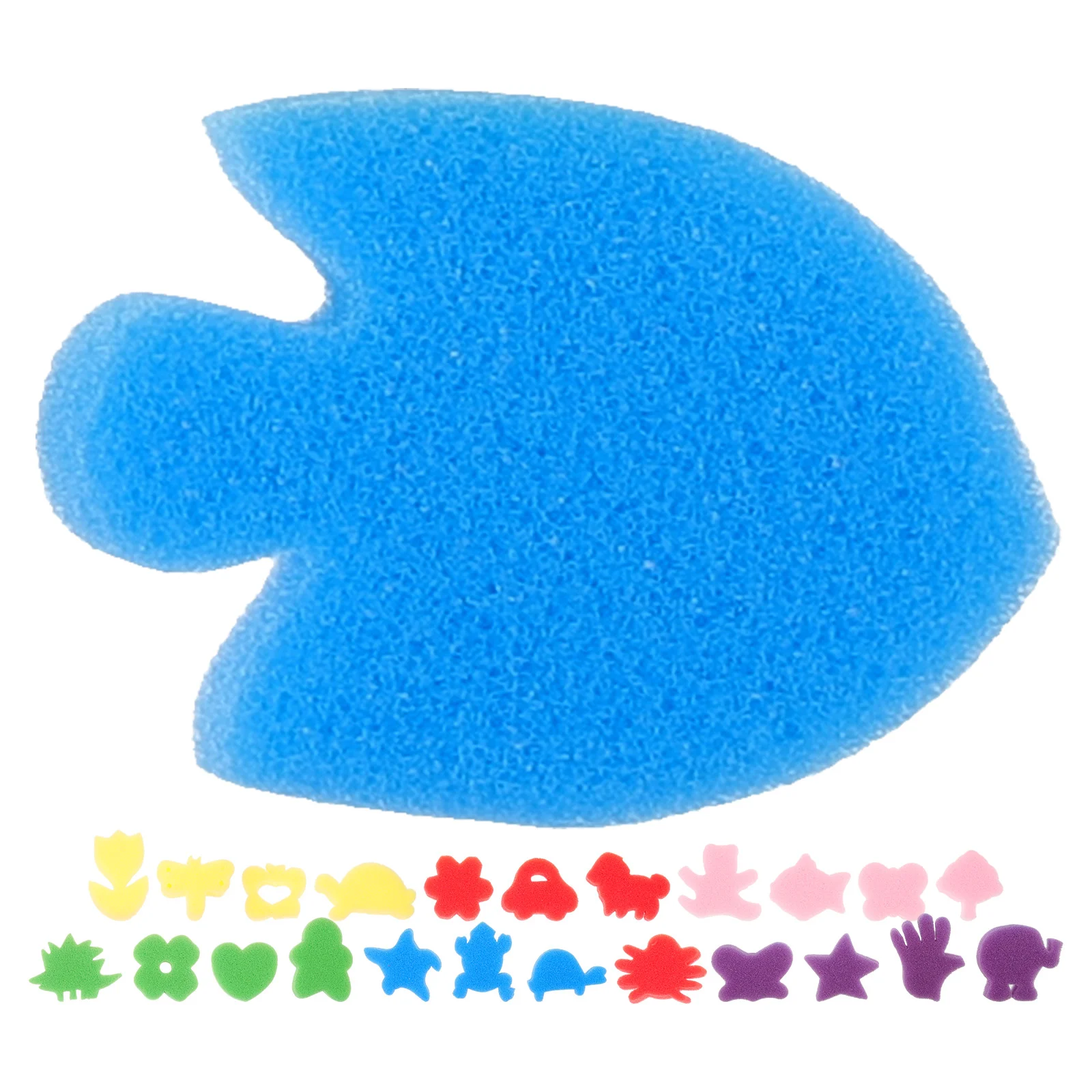 

24Pcs Painting Sponge Colorful Shape Sponge Brush Graffiti Sponges Painting Tool for Children Kindergaten Kids Toddler ( )