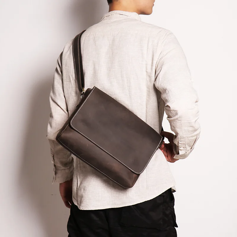 Casual retro messenger bag Men's shoulder bag Cowhide messenger bag Crazy horseskin men's bag Leather messenger bag
Casual retro messenger bag Men's shoulder bag Cowhide messenger bag Crazy horseskin men's bag Leather messenger bag