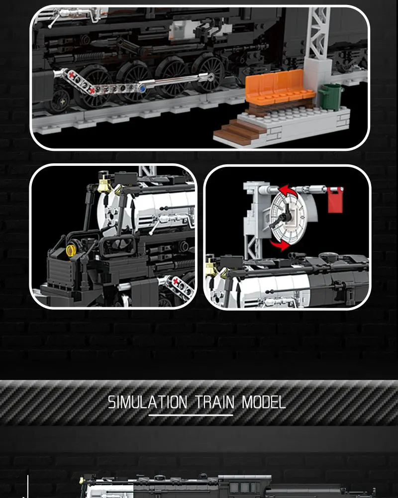 1186Pcs MOC City Technology Train Steam Transportation Vehicle Model Toys Building Blocks Bricks Birthday Gifts Kid Children DIY 1186Pcs MOC City Technology Train Steam Transportation Vehicle Model Toys Building Blocks Bricks Birthday Gifts Kid Children DIY