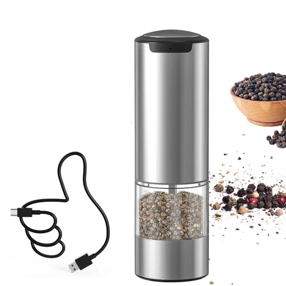 Electric Spice Grinder Stainless Steel LED Adjustable Handheld USB Rechargeable Automatic Salt Pepper Condiment Grinding Tool
Electric Spice Grinder Stainless Steel LED Adjustable Handheld USB Rechargeable Automatic Salt Pepper Condiment Grinding Tool