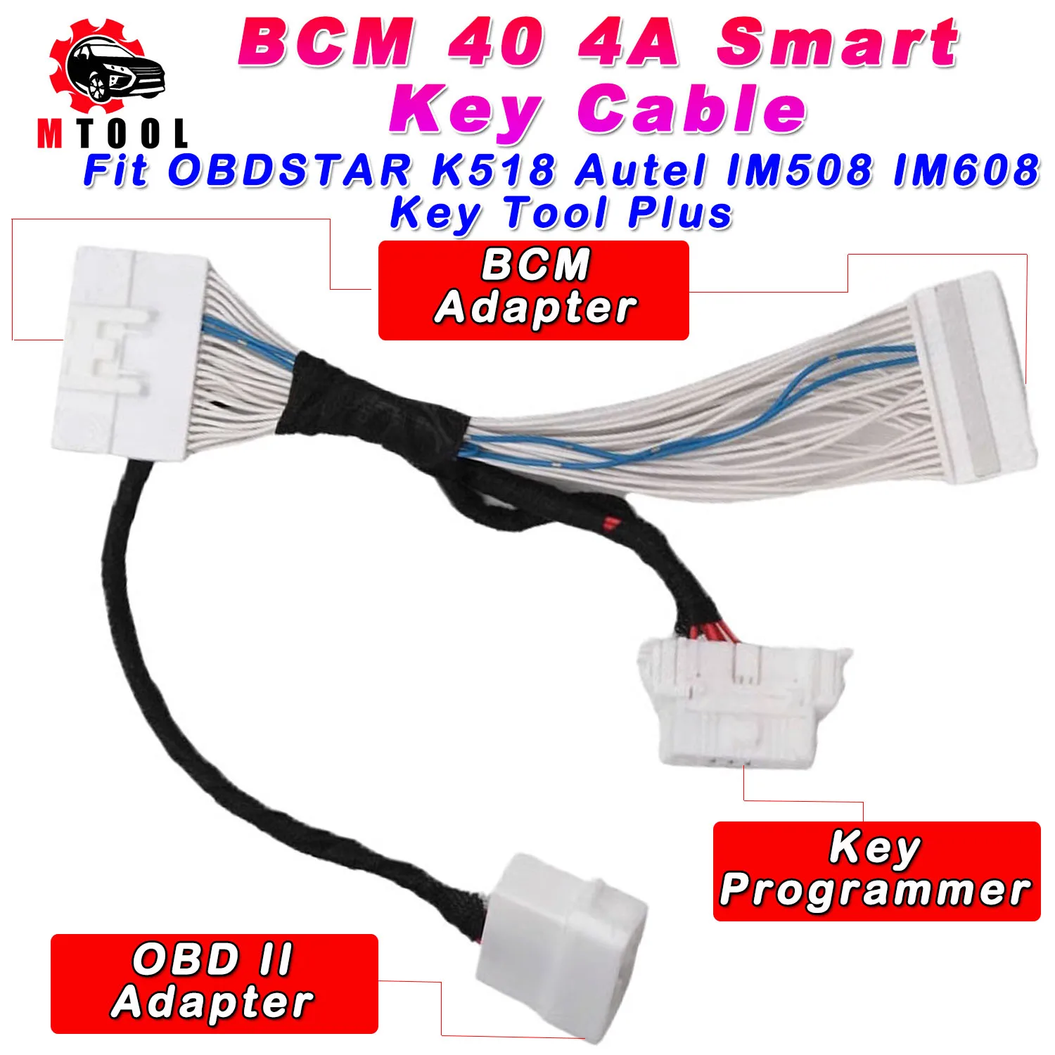 

For Nissan 40 BCM Cable 4A Smart Key Cable For Sylphy B18 Xtrail T33 Mitsubishi fit OBDSTAR Autel IM508 IM608 K518 Key Tool Plus