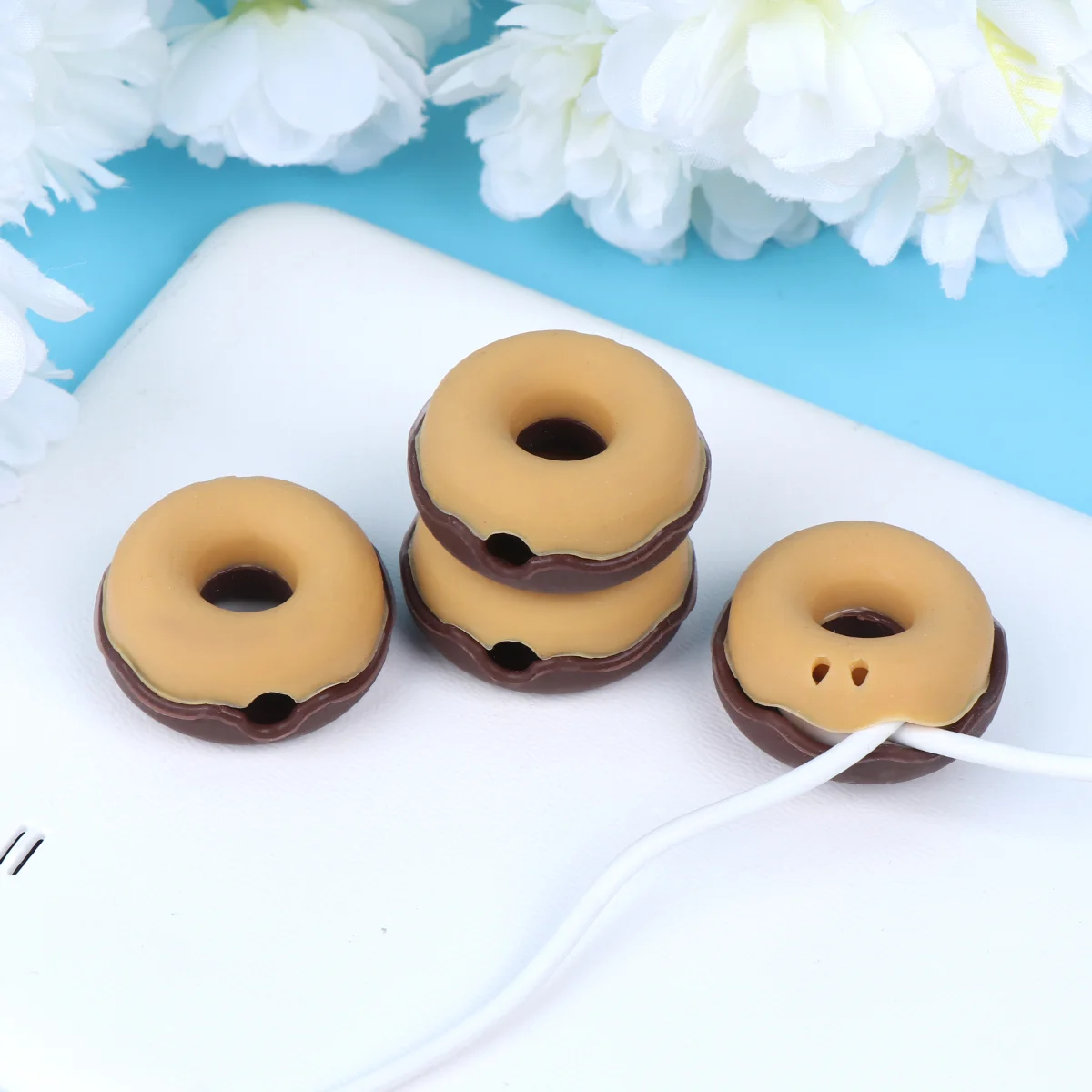 10pcs Creative Donut Silicone Headphones Earphone Holder Cable Winder Cord Organizer Box Cord Wire Storage Case Managemet
10pcs Creative Donut Silicone Headphones Earphone Holder Cable Winder Cord Organizer Box Cord Wire Storage Case Managemet