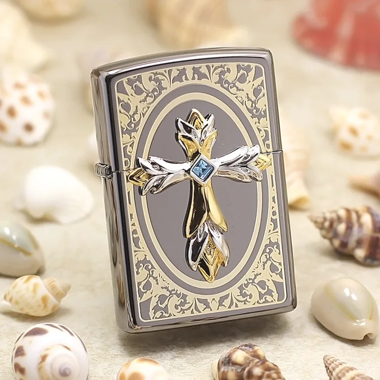 Оригинальная масляная Зажигалка Zippo, медная ветрозащитная зажигалка, керосиновая зажигалка с крестом Черного Льда, подарок с кодом против подделки
Оригинальная масляная Зажигалка Zippo, медная ветрозащитная зажигалка, керосиновая зажигалка с крестом Черного Льда, подарок с кодом против подделки