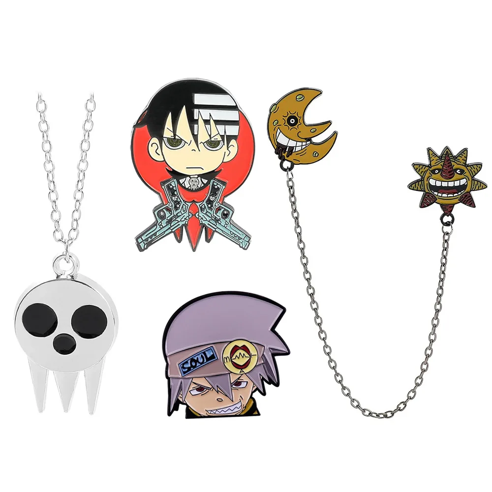 Anime Soul Eater Manga Pins for Backpack Evil Sun and Moon Black Chains Brooch Enamel Badges Lapel Pins Collection Accessories
Anime Soul Eater Manga Pins for Backpack Evil Sun and Moon Black Chains Brooch Enamel Badges Lapel Pins Collection Accessories