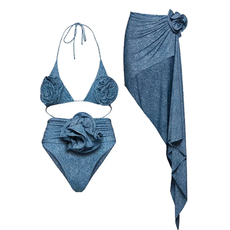 Denim Printed One Piece Swimsuit and Skirt for Women One Shoulder Swimwear Female 3D Flower Beach Wear Bathing Suit
Denim Printed One Piece Swimsuit and Skirt for Women One Shoulder Swimwear Female 3D Flower Beach Wear Bathing Suit