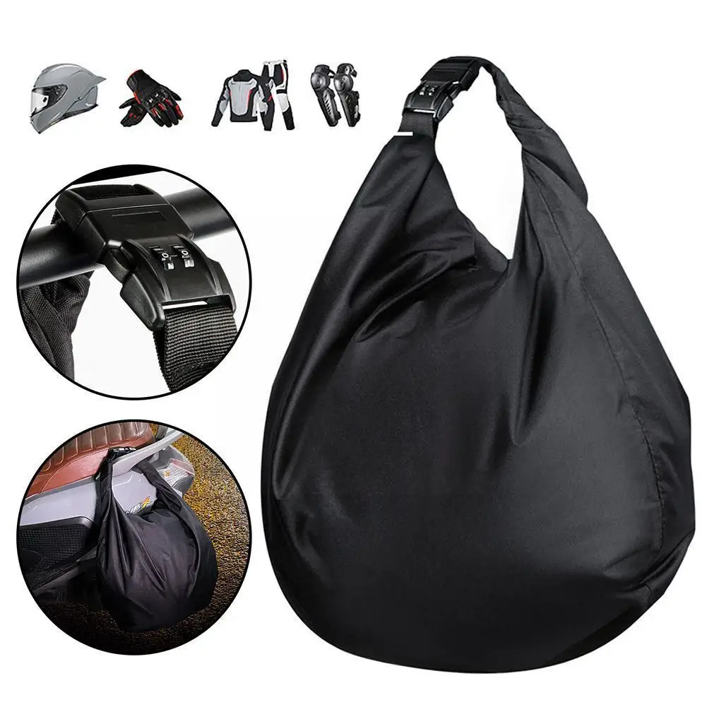 

Outdoor Portable Motorcycle Bag Waterproof Helmet Riding Bag Lock Luggage Cycling Gear Combination Anti-theft Storage Bag R0y7