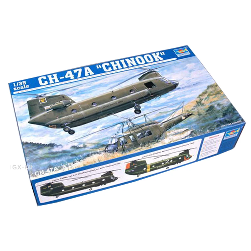 

Trumpeter 05104 1:35 US Ch47 CH-47A Chinook Transport Helicopter Toy Gift Collectible Hobby Plastic Assembly Model Building Kit
