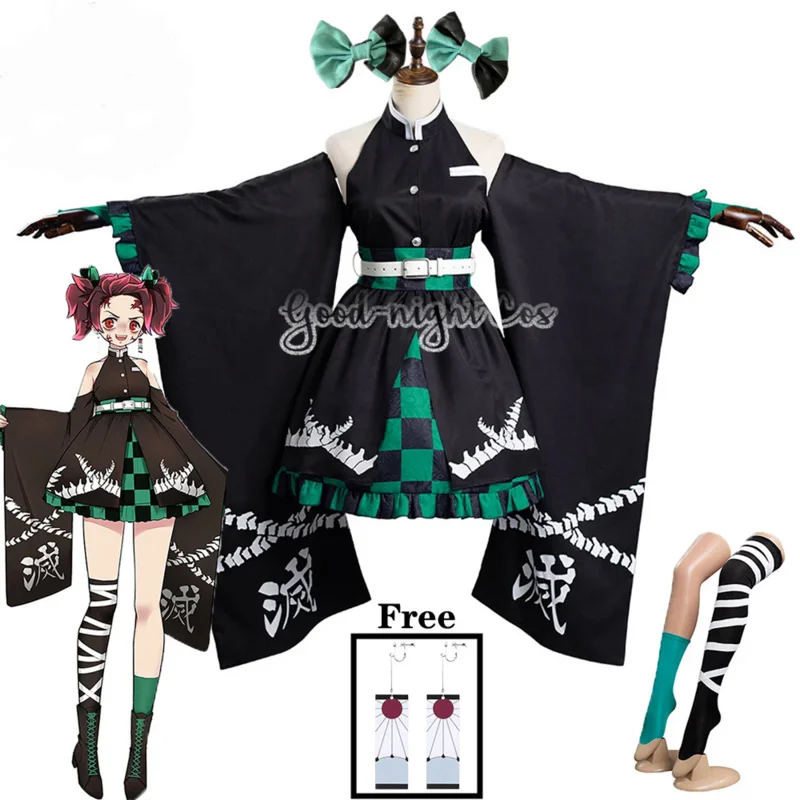 Anime Kamado Tanjirou Cosplay Costume Girls Skirt Top Set Kimono Dress Halloween Party Adult Kids Custom play you role
Anime Kamado Tanjirou Cosplay Costume Girls Skirt Top Set Kimono Dress Halloween Party Adult Kids Custom play you role