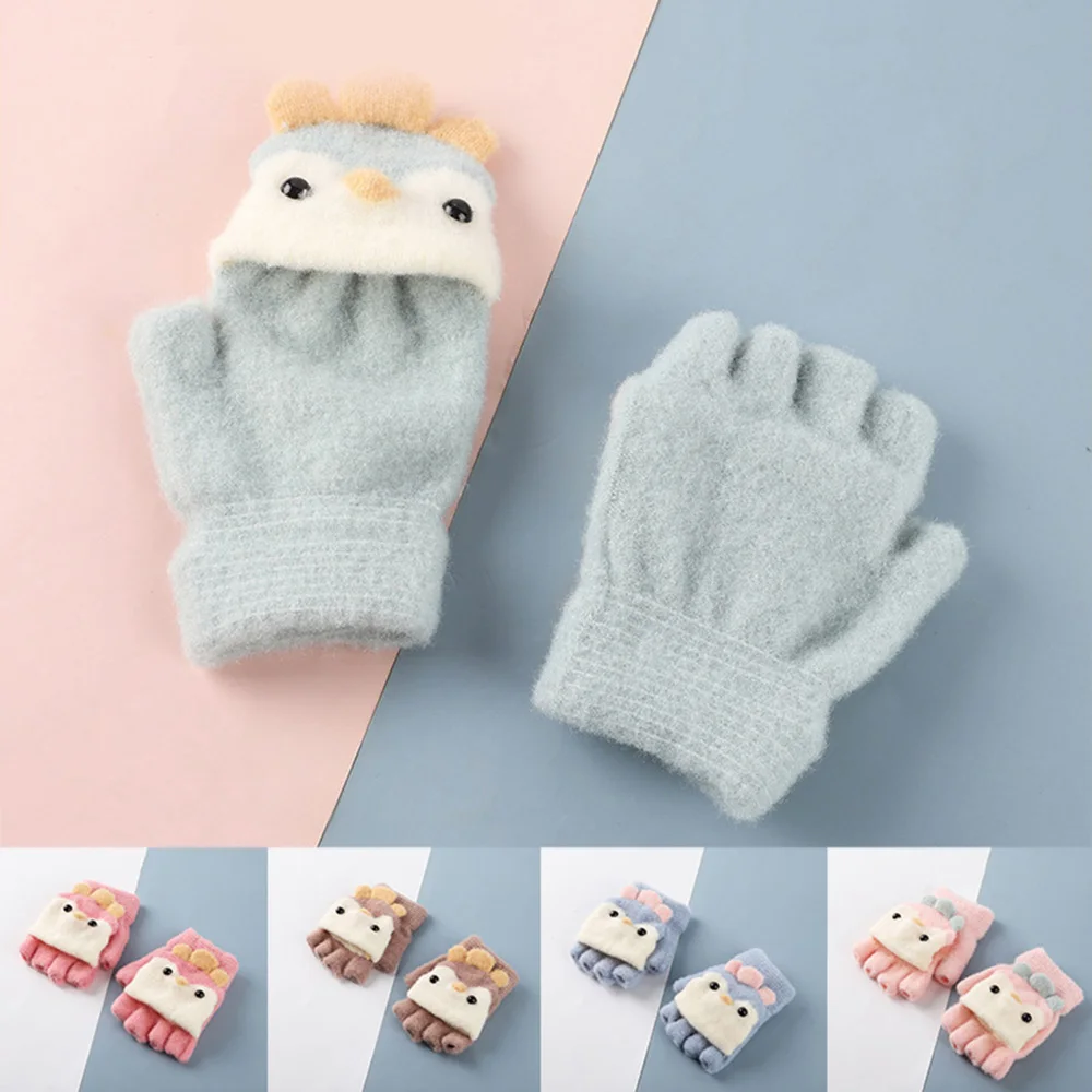 Children Five Finger Gloves Winter Boy Thickened Half Finger Mittens Girl Kid Knitted Mitten Winter New Cartoon Warm Flip Glove
Children Five Finger Gloves Winter Boy Thickened Half Finger Mittens Girl Kid Knitted Mitten Winter New Cartoon Warm Flip Glove