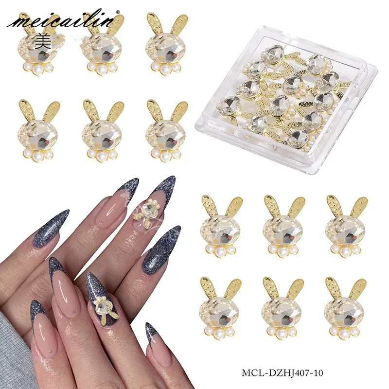 12pcs Cartoon Rabbit Head Nail Rhinestones Colored Alloy Diamond Crystal Glass Nail Charms DIY Nail Art Decorations Accessories
12pcs Cartoon Rabbit Head Nail Rhinestones Colored Alloy Diamond Crystal Glass Nail Charms DIY Nail Art Decorations Accessories