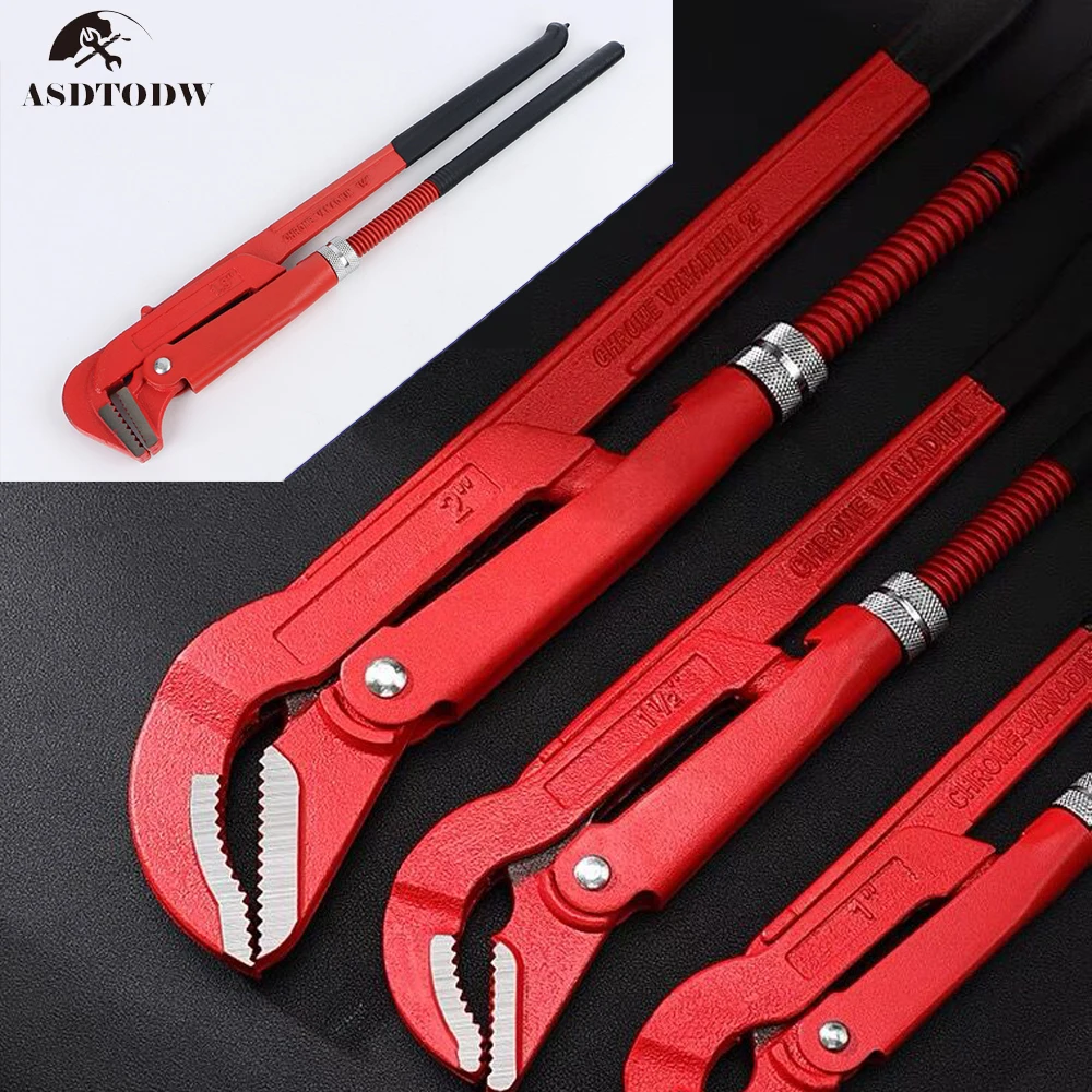 Heavy-duty Pipe Wrench 1"/1.5"/2" Hook-type Universal Wrench Pliers Adjustable Spanner Plumbing Hand Tools 45/90 Degree Angled
Heavy-duty Pipe Wrench 1"/1.5"/2" Hook-type Universal Wrench Pliers Adjustable Spanner Plumbing Hand Tools 45/90 Degree Angled