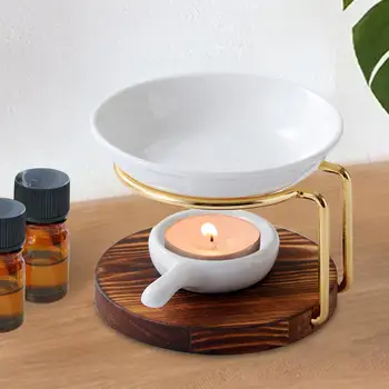 Aromatic Essential Oil Burner Oil Warmer Candle Holder Wax Melt Burner Oil Lamp Oven Fragrance Wax Oven Household Candle Lamp