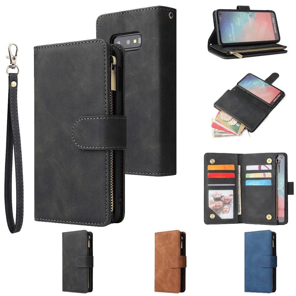 

Zipper Pocket Wallet Multiple Card Slots Stand Phone Cover For Samsung Galaxy A14 5G S23 Ultra Plus Xcover 4 4S 5 Pro a14 s23+