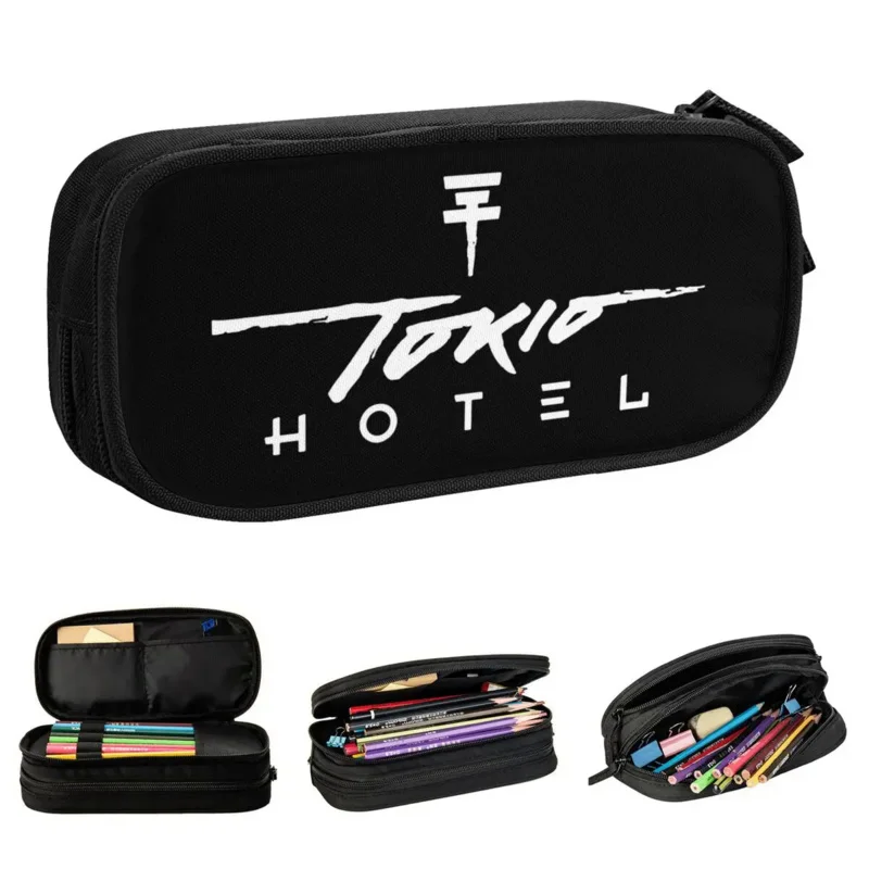 

Tokio Hotel Pop Music Pencil Case New Pen Holder Bags for Student Big Capacity School Supplies Cosmetic Pencilcases