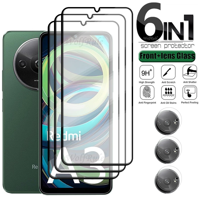 6-in-1 For Redmi A3 Glass Xiaomi Redmi A3 Full Cover Glue 9H Protective Phone Film Screen Protector For Redmi A3 A 3 Lens Glass
6-in-1 For Redmi A3 Glass Xiaomi Redmi A3 Full Cover Glue 9H Protective Phone Film Screen Protector For Redmi A3 A 3 Lens Glass