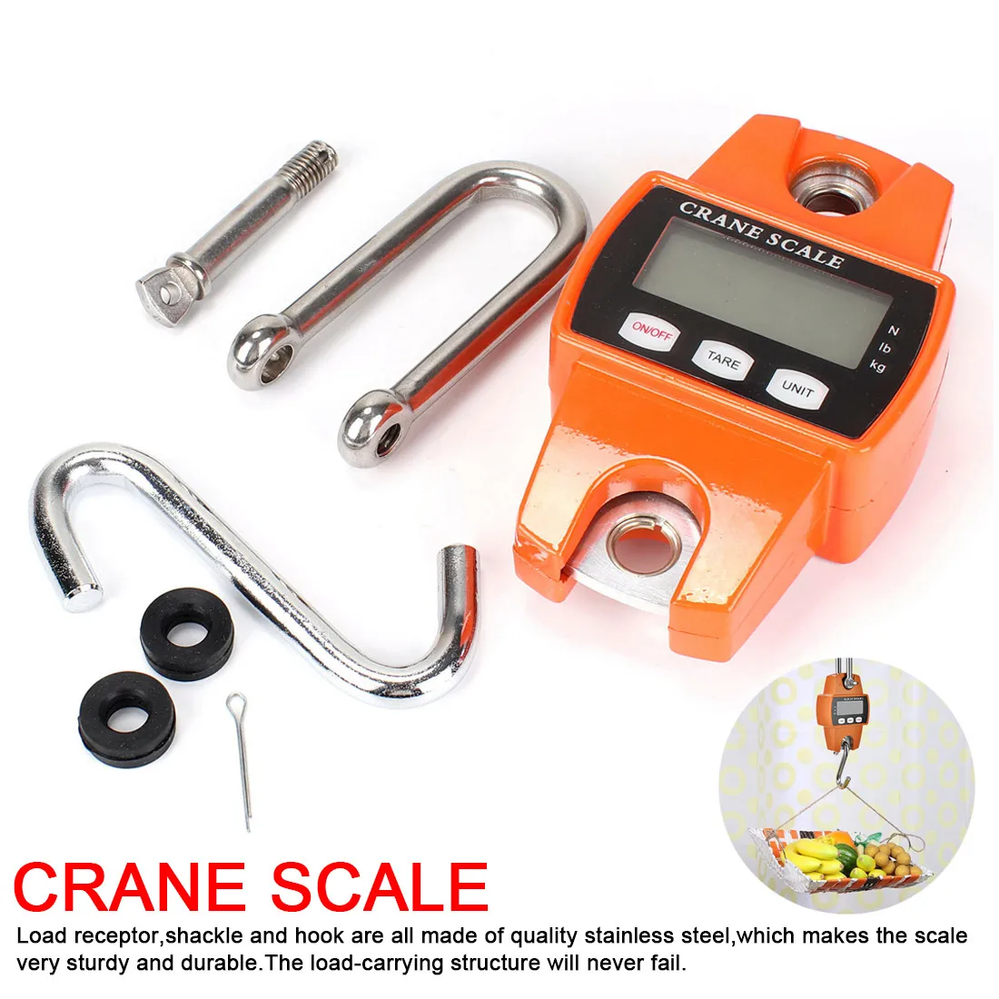 Digital Hanging Scale with Cast Aluminum Case,Handheld 300Kg Mini Crane Weight with Hook for Farm Hunting Fishing Outdoor
Digital Hanging Scale with Cast Aluminum Case,Handheld 300Kg Mini Crane Weight with Hook for Farm Hunting Fishing Outdoor