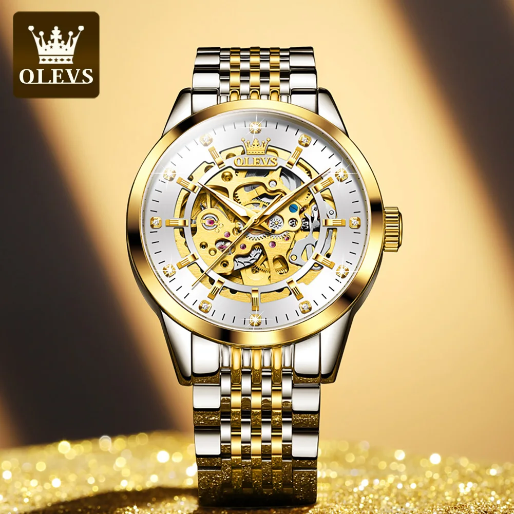 

OLEVS 9920 Automatic Mechanical Watch For Man Luminous Waterproof Stainless Steel Strap Top Brand Luxury Wristwatch Reloj Hombre