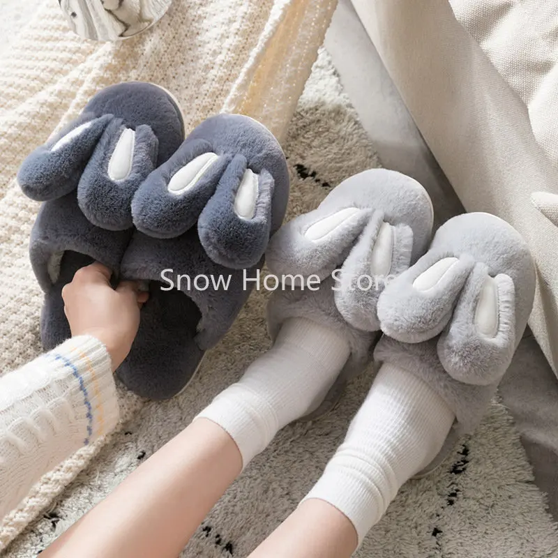2022 New Cotton Slippers Men's And Women's Cute Cartoon Rabbit Ears Couple Plush Men Winter Home Household Slippers
2022 New Cotton Slippers Men's And Women's Cute Cartoon Rabbit Ears Couple Plush Men Winter Home Household Slippers