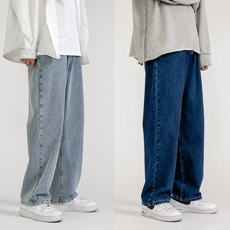 Korean Fashion Men Wide Leg Jeans 2023 spring New Streetwear Straight Baggy Denim Pants Male Brand Trousers
Korean Fashion Men Wide Leg Jeans 2023 spring New Streetwear Straight Baggy Denim Pants Male Brand Trousers