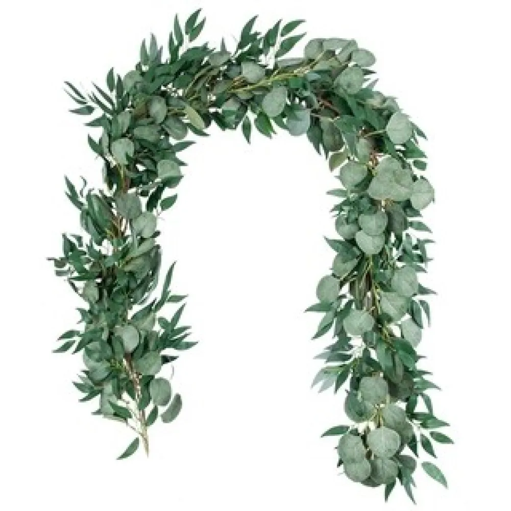 

Artificial Eucalyptus Leaves Vines Greenery Garland Simulation Silk Plant Wedding Party Backdrop Wall Arch Room Home Decor