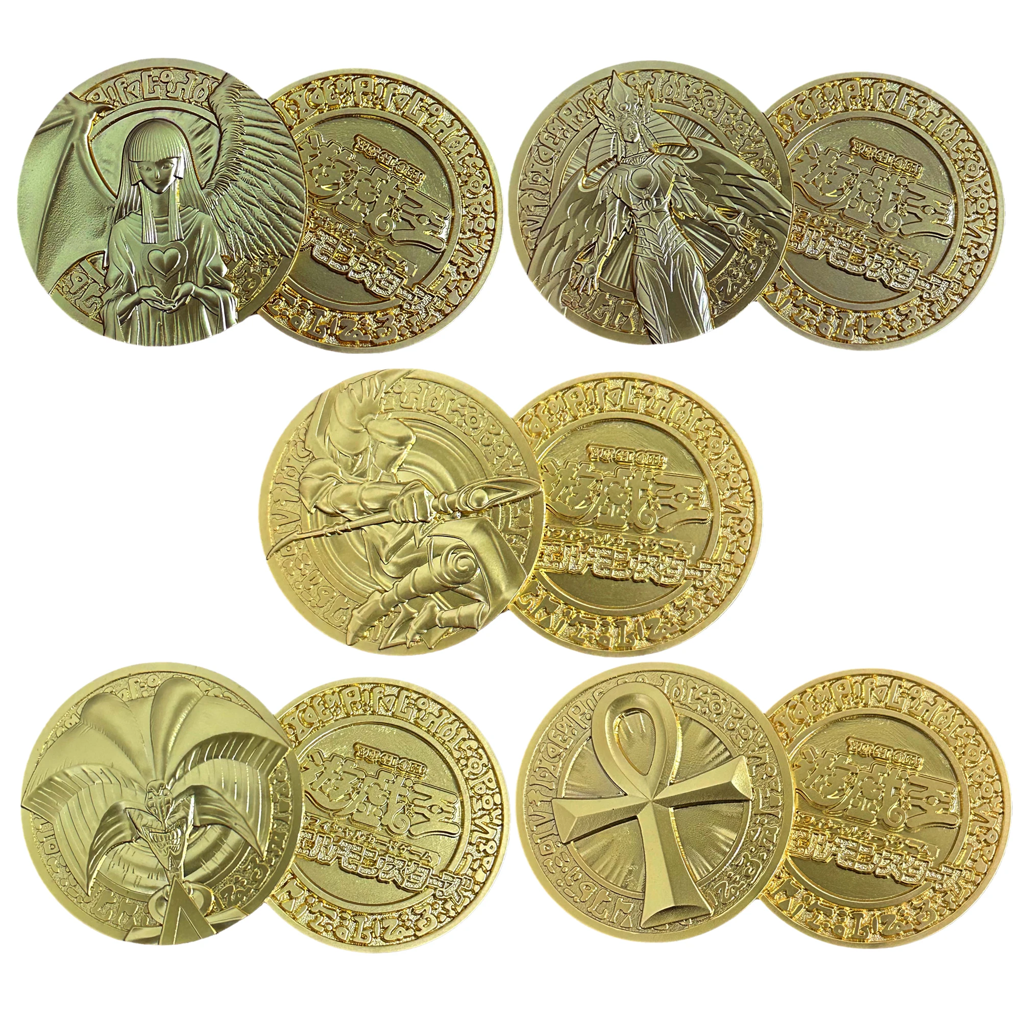 

Diy Yu-Gi-Oh! Юбилейная металлическая Золотая монета, коллекция белого дракона с голубыми глазами, памятные монеты, рельефные аниме подарочные игрушки