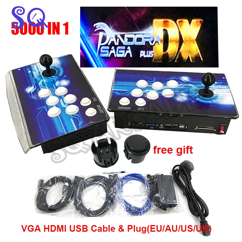 

3D Pandora Saga DX 5000 In 1 Console Arcade Machine Game Box With USB LED HDMI/ VGA Output For Arcade joystick Game cabinet