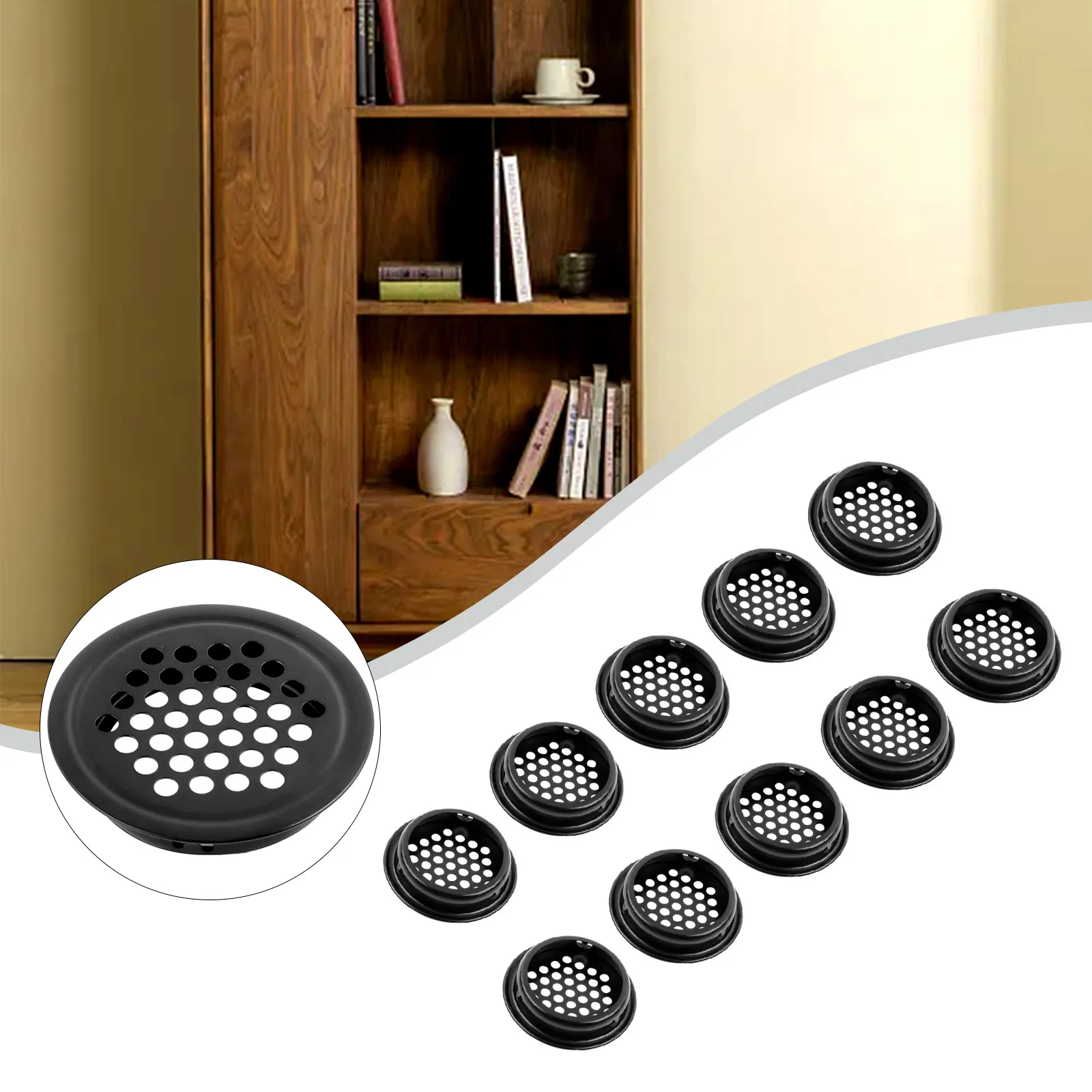 10pcs Round Ventilation Grilles 35mm Air Vent Louver Hole Soffit Mesh Vents Hole Plug Decoration Cover Wardrobe Grille
10pcs Round Ventilation Grilles 35mm Air Vent Louver Hole Soffit Mesh Vents Hole Plug Decoration Cover Wardrobe Grille