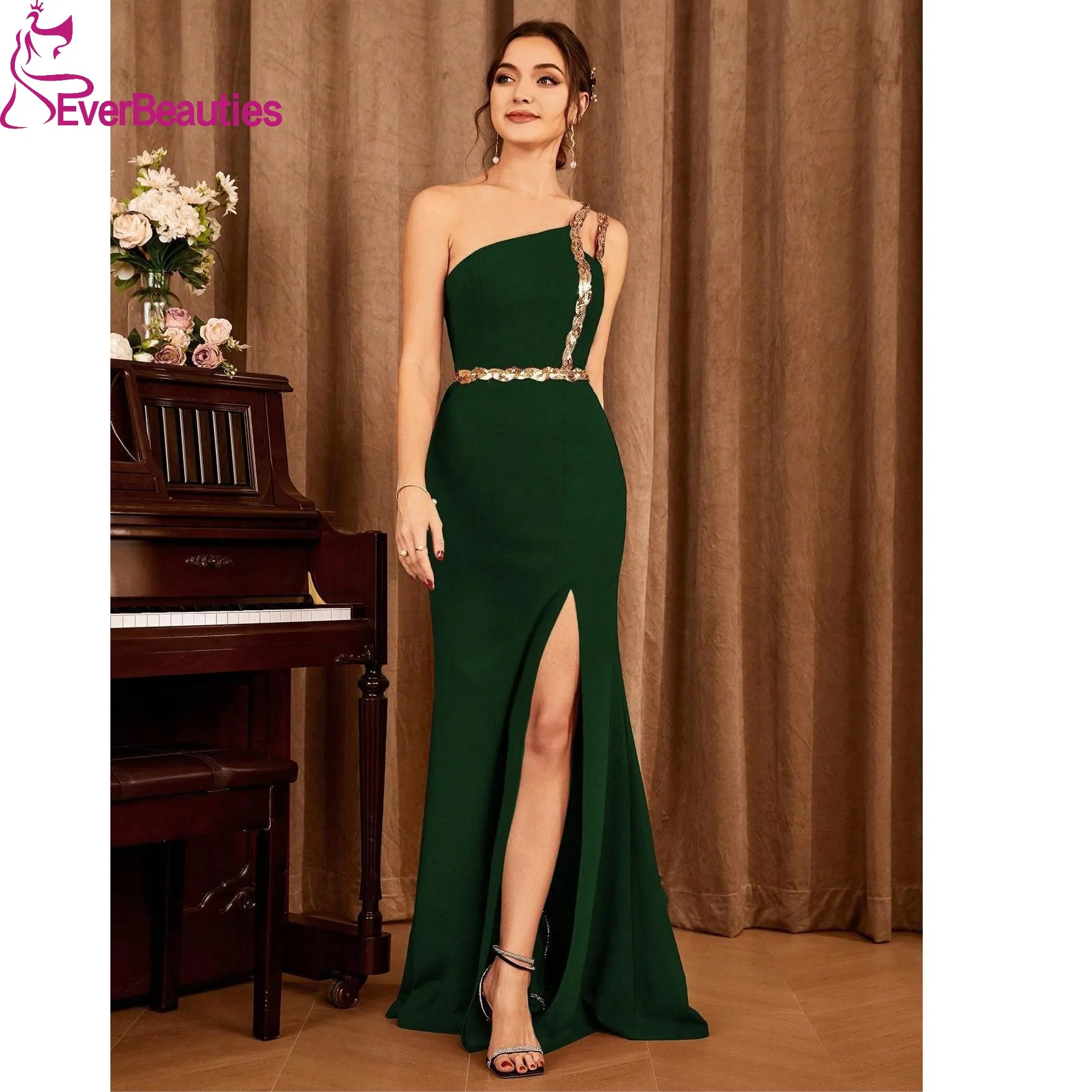 

Vestidos De Gala Mermaid Prom Dresses Long Side Slit Vestidos Para Eventos Especiales One Shoulder Party Dress 2024