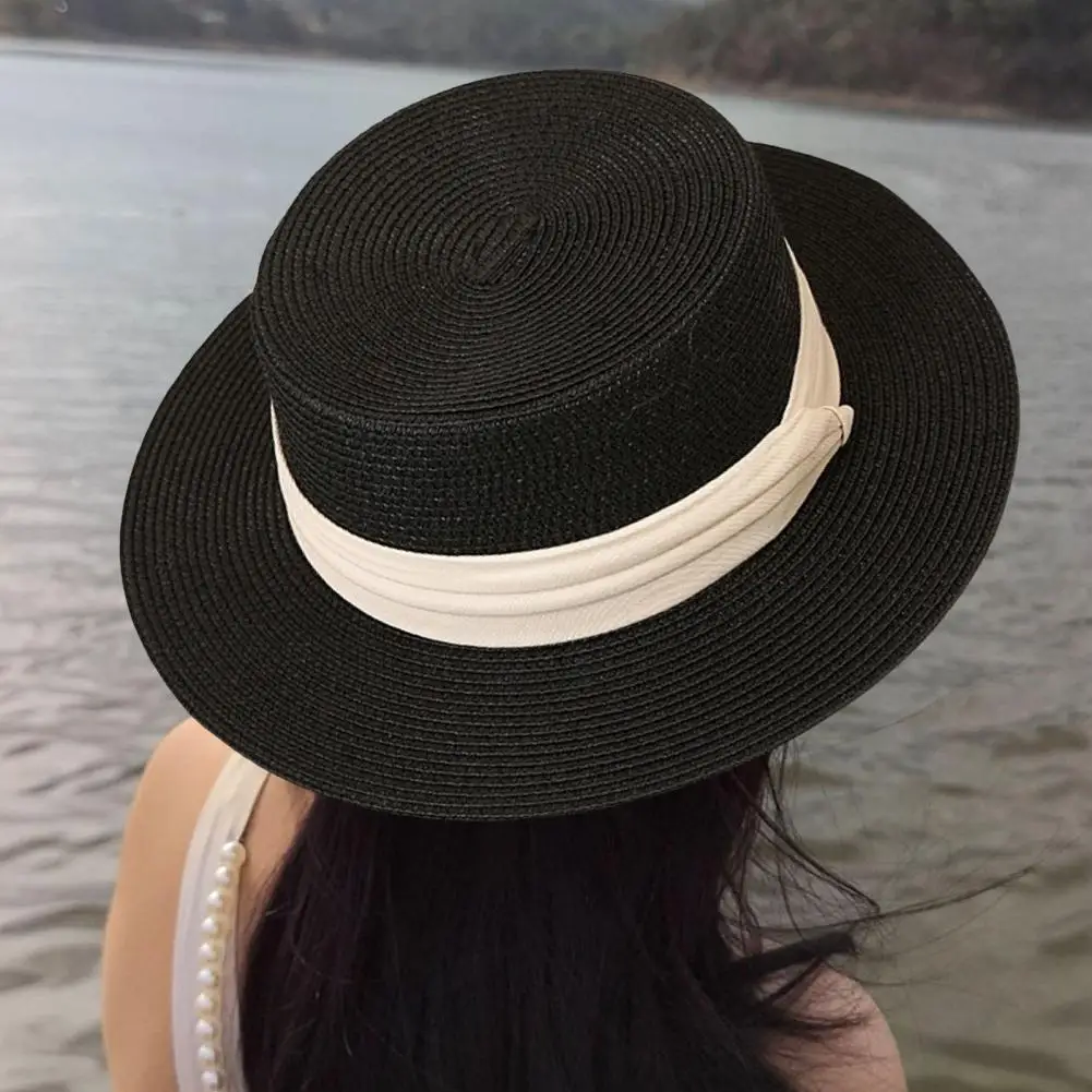 

Fashionable Summer Straw Hat Stylish Women's Summer Straw Hat Collection British Retro Style Sun for Hiking for Outdoor