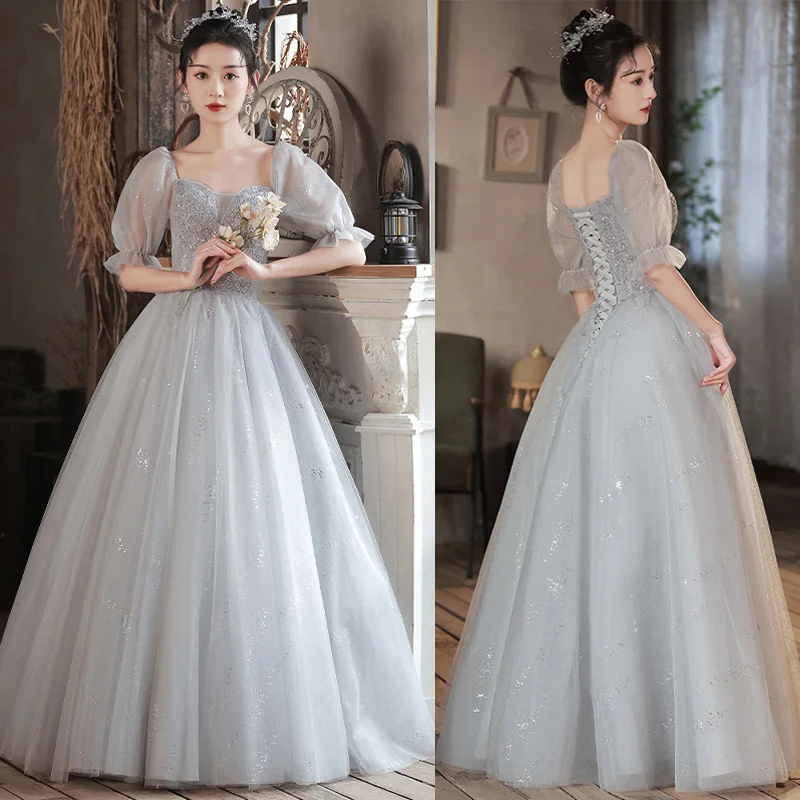It's Yiiya Strapless A-Line Tulle Sequins Appliques Lace Up Floor-Length Formal Dress Half Sleeves Pleat Dress Woman Party A2739
It's Yiiya Strapless A-Line Tulle Sequins Appliques Lace Up Floor-Length Formal Dress Half Sleeves Pleat Dress Woman Party A2739